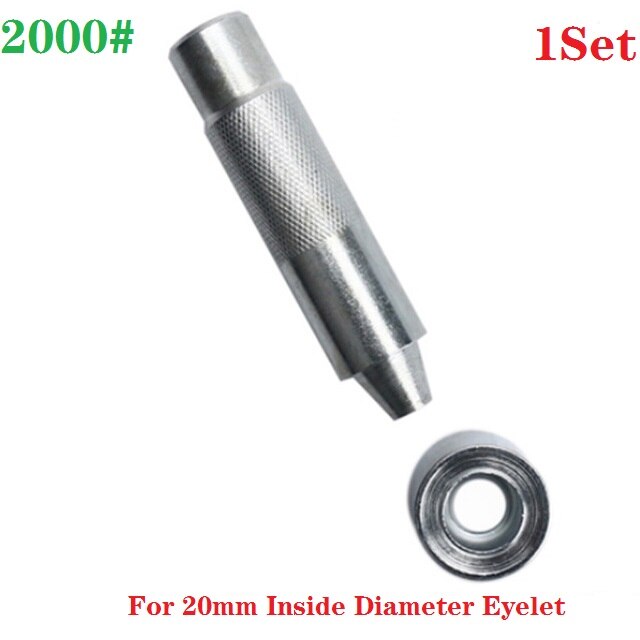 Tee itse nahkainen asennuspainike vahva ontto rei'itysläpivienti metallisilmukat hyvä kankaalle kenkä vaatteet nahka (3-20mm): 20 mm 2000