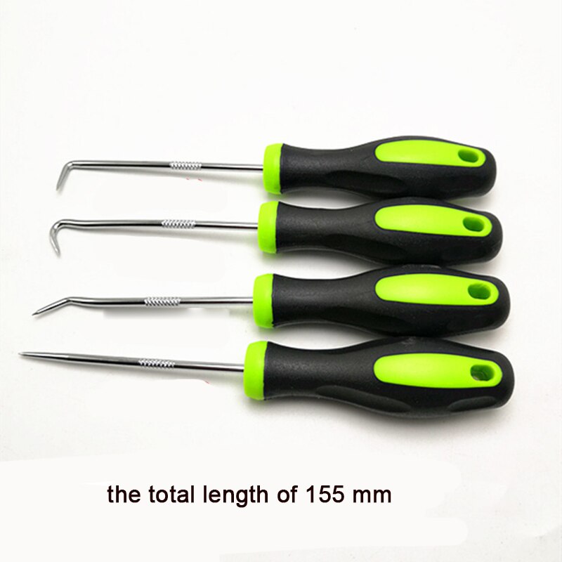Tioodre 4 Stuks Sharp Pakking Pick Tool Multipurpose Antislip Auto Pick Haak Set Automotive O-Ring Afdichting extractor Craft Handje