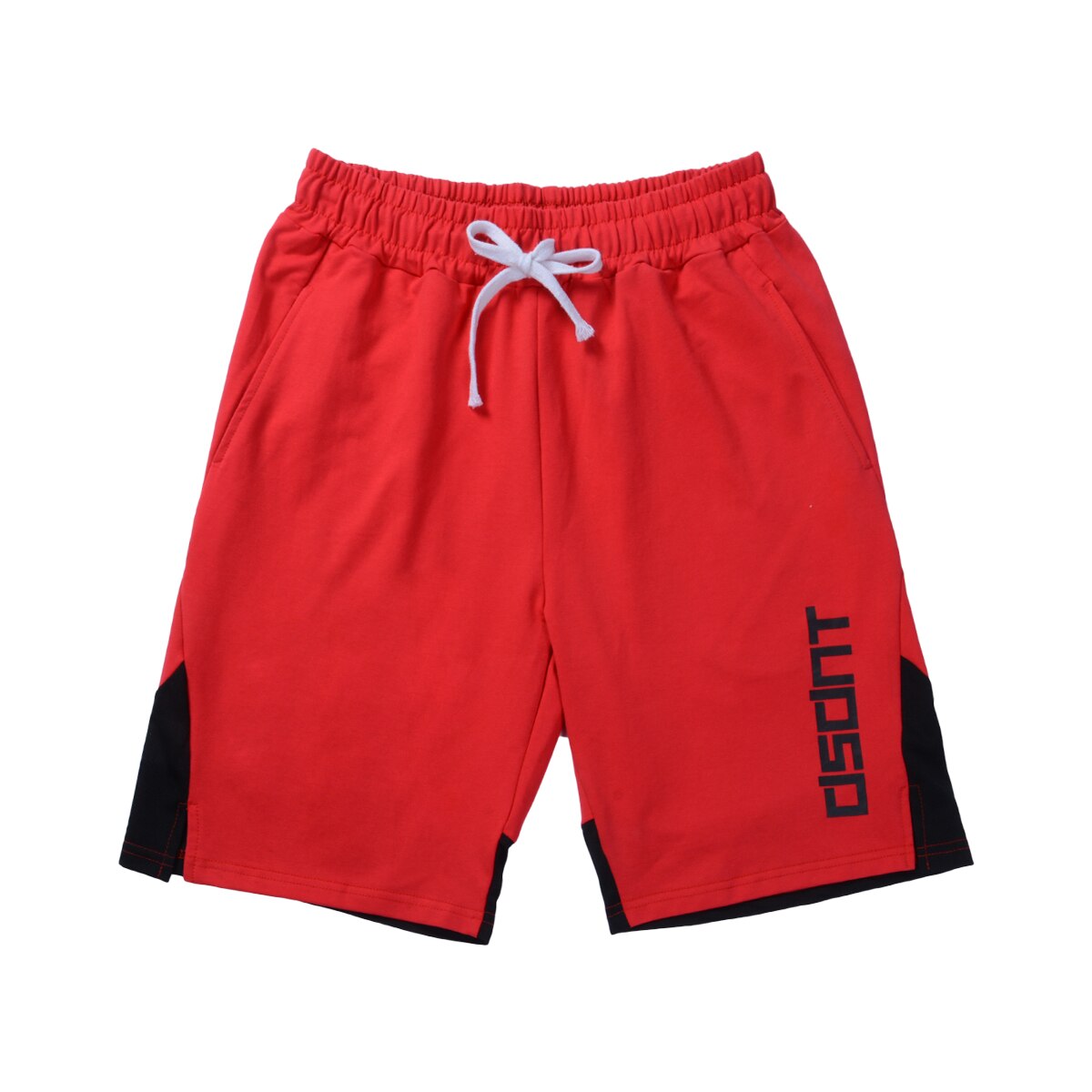 Mænds sports gym træning bodybuilding bomuld sommer shorts træning fitness korte bukser: Xl / Rød