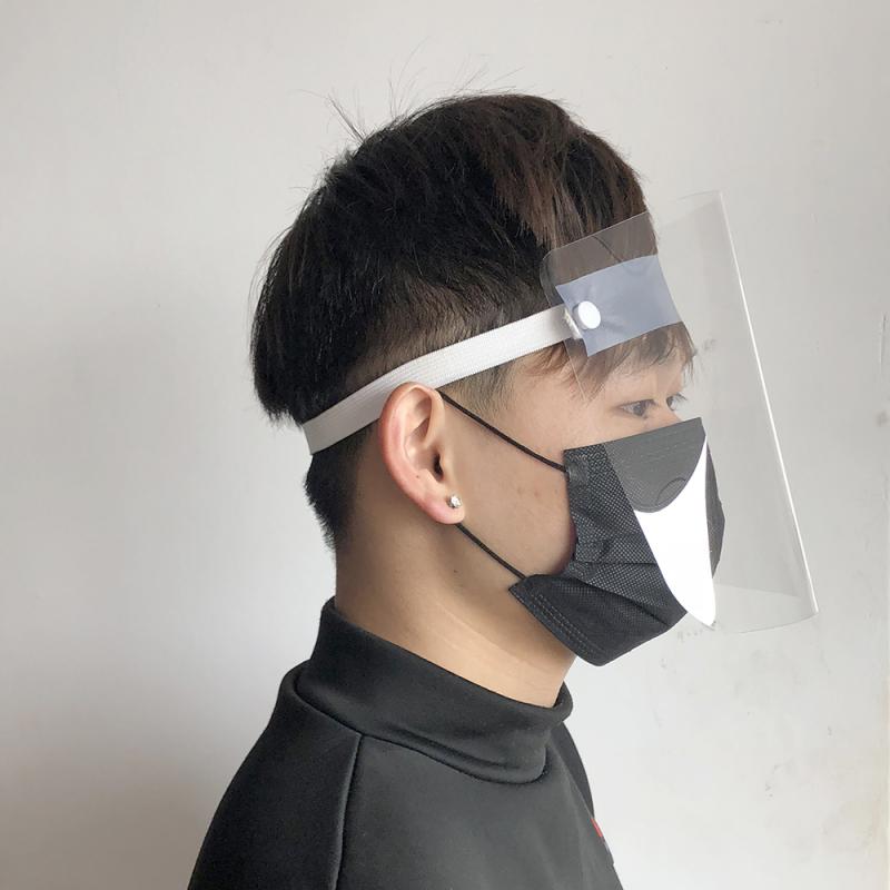 Odporna na kurz osłona T pełna twarz przezroczysta odporna na kurz osłona na narzędzia maska jasne okulary Twarz: niebieski