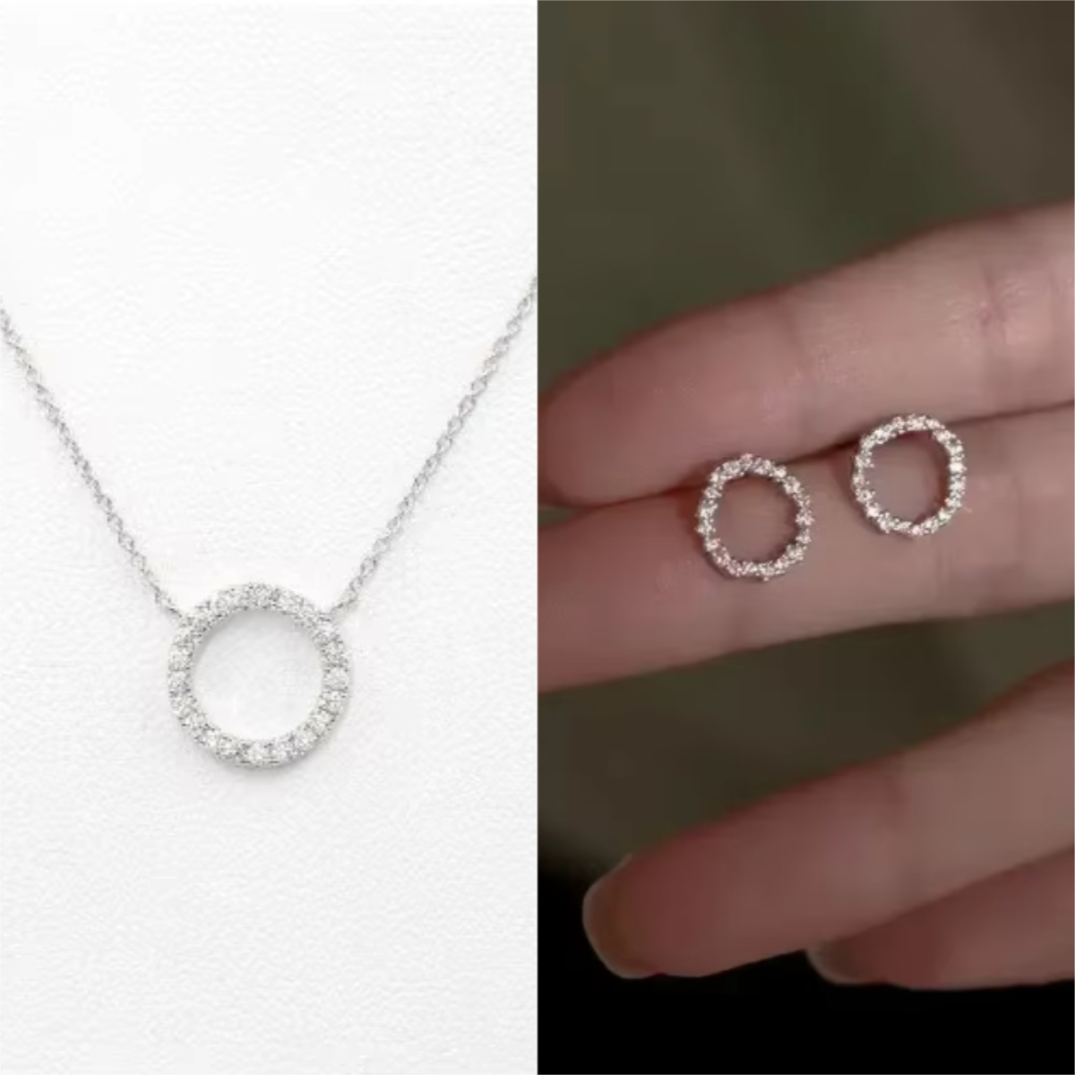 Moda tendência elegante jóias simples círculo de cristal pingente colar cor dourada unquie feminino colar festa presente atacado: Violeta cobalto