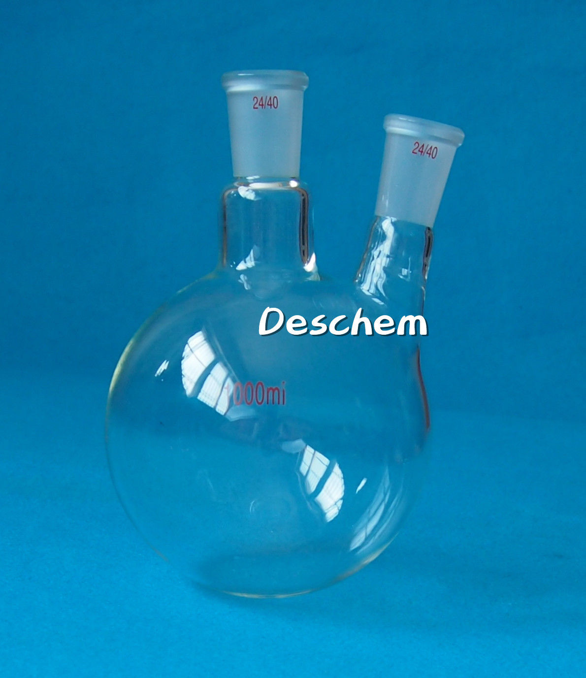 1000ml,2-neck,24/40,Round Bottom Flask,1L,Double Necks,Laboratory Boiling Bottle