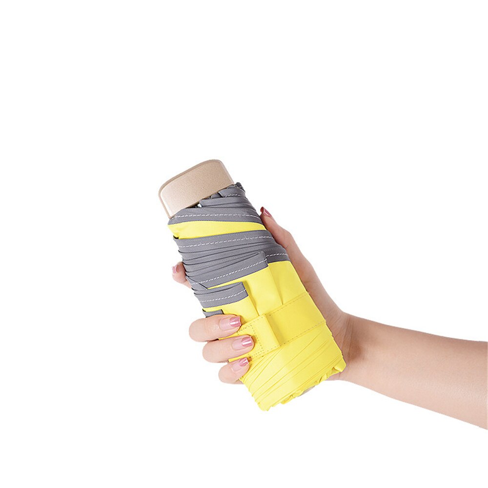 B-LIFE Travel Umbrellas for Women Sun Umbrellas Compact Umbrellas for Rain and Wind with Met Water Begin Bloom and One Hand Open