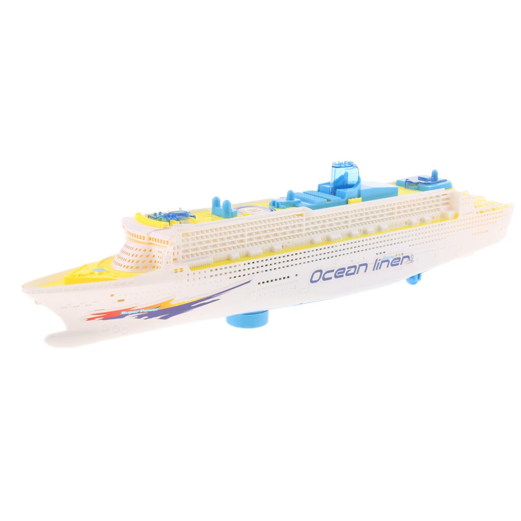 Liner Cruise Ship Electric Toy LED Light & Sound Bump Change Direction