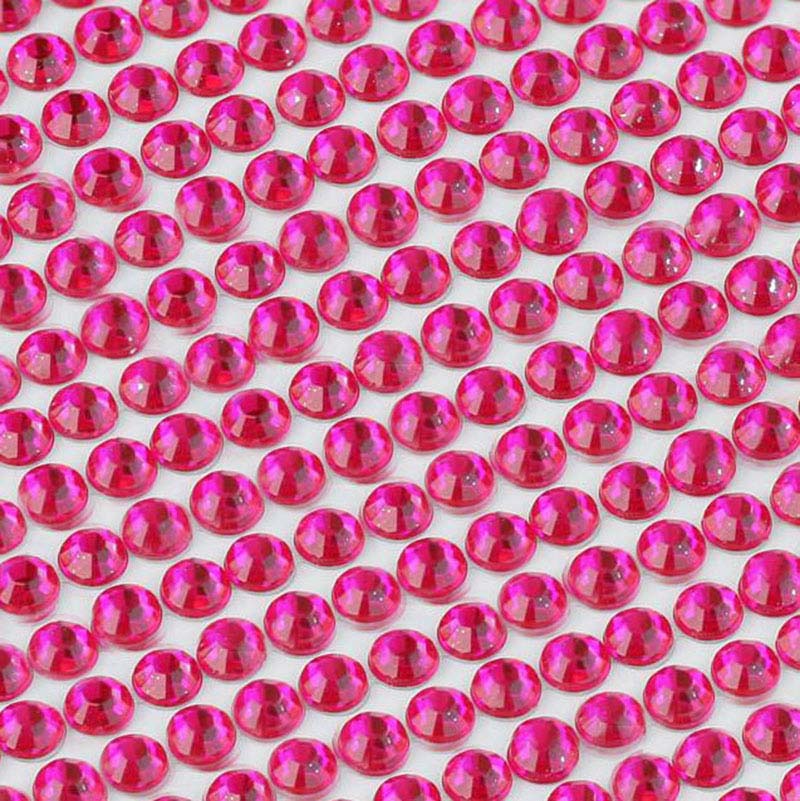 6mm Crystal Rhinestone Zelfklevende Stickers Mobiele Telefoon Auto Decor DIY Craft Decals Gems Craft Supplies Scrapbooking Stickers: Rose Red