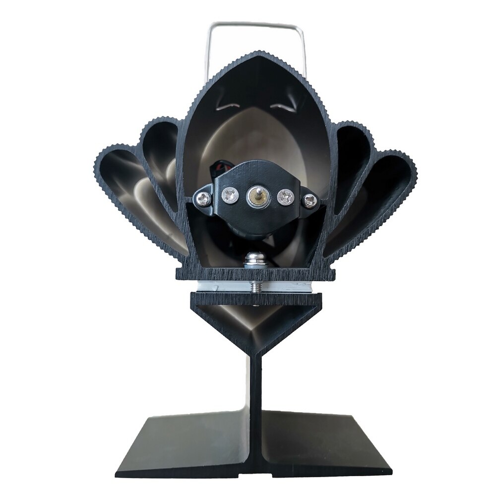 Wentylator kominkowy termoelektryczny automatycznie obracający się piec z pięcioma ostrzami wysokowydajny, swobodny montaż, napędzane ciepłem, ogrzewanie domowe