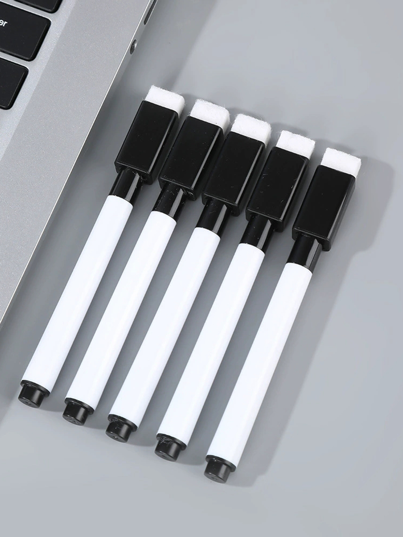 10 stuks magnetische whiteboard pen zwart/kleur wit bord markers ingebouwde gum school kantoor graffiti tekenpen benodigdheden