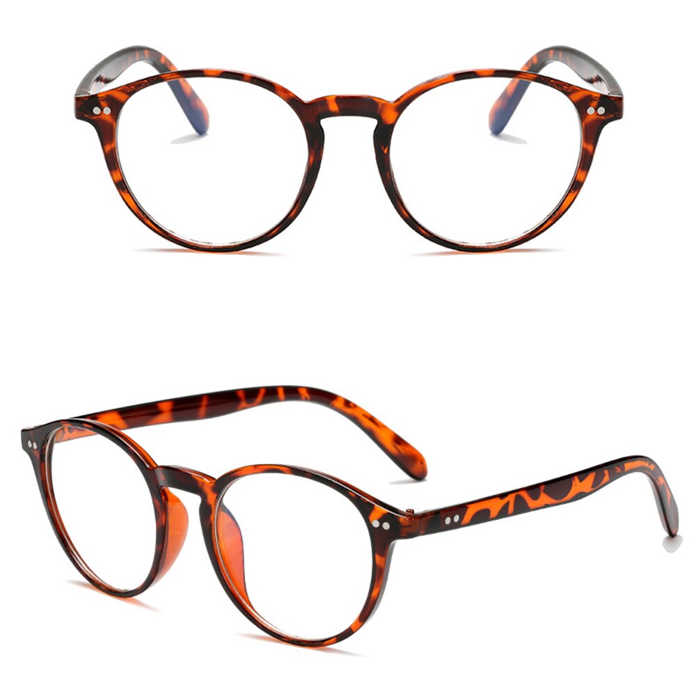 Montura de gafas de bloqueo de luz azul y ojo redondo Retro para hombre y mujer, monturas de gafas para ordenador, montura de gafas de cadera