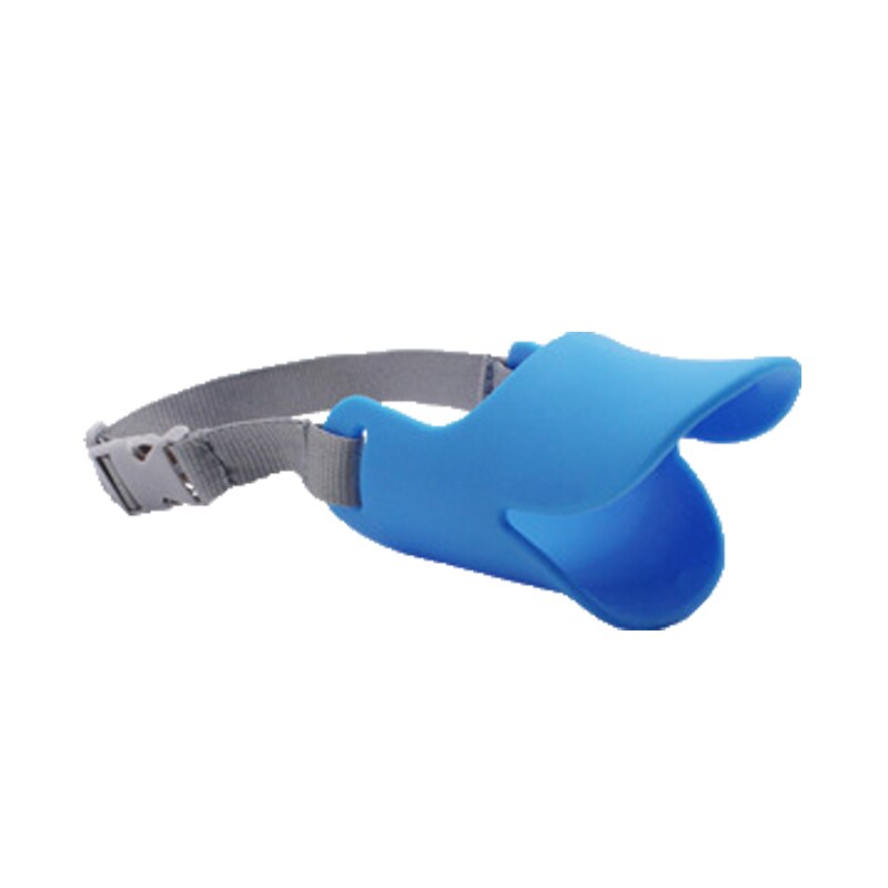 Silicone Dog Muzzle Cute Duck Muzzle Mask For Dogs Anti Bite Stop Barking Small Large Dog Mouth Muzzles Pet Dog Accessories: Blue / L