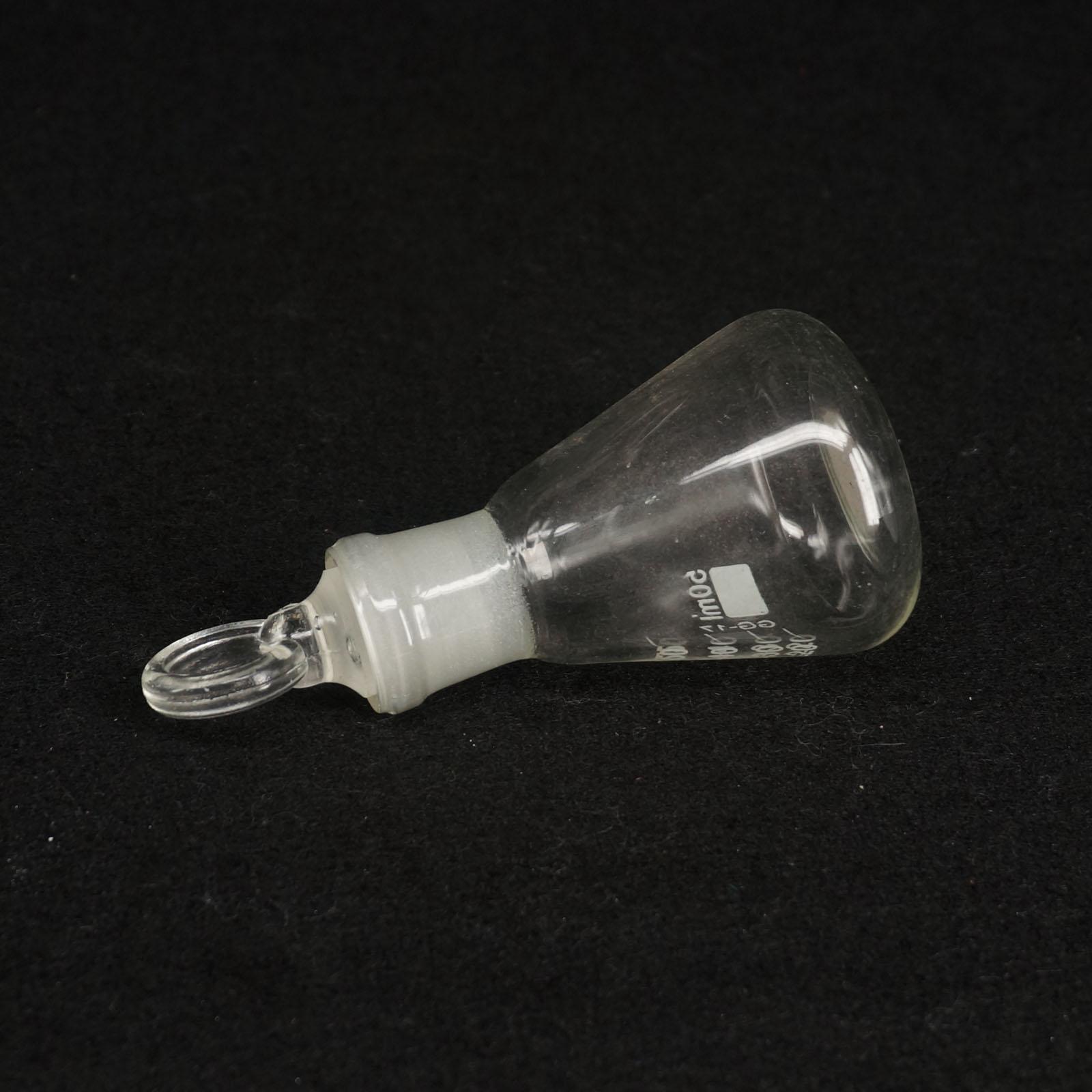 50ml Lab Borosilicate Glass Erlenmeyer Conical Flask with Ground-in Stopper
