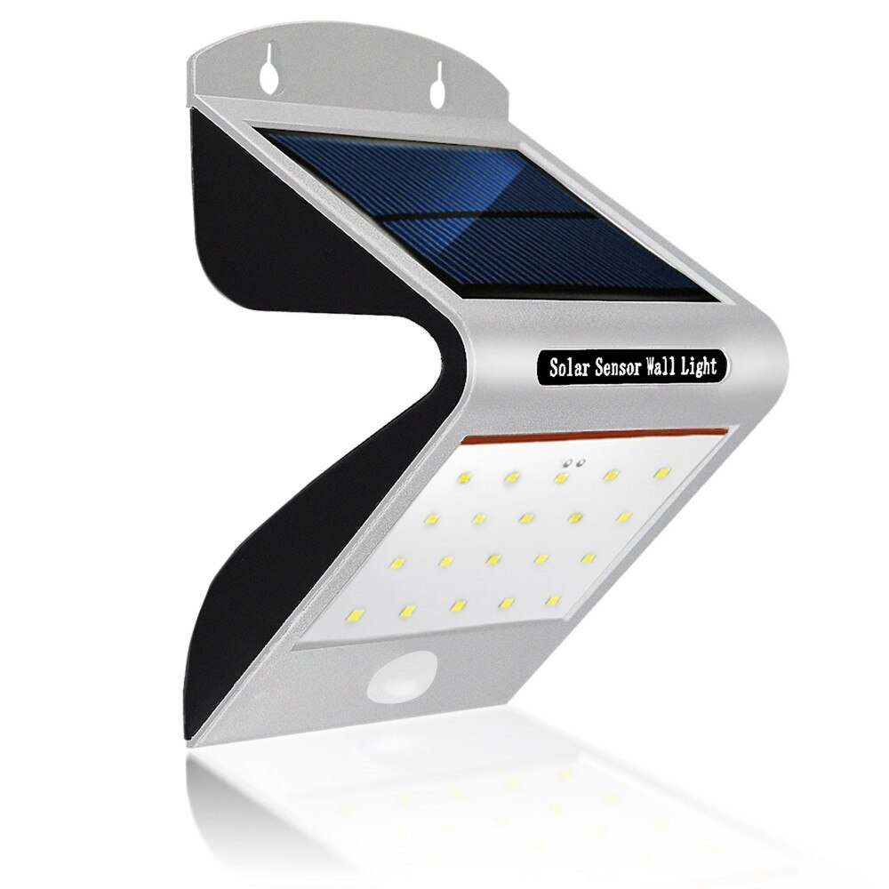 Outdoor Wall Mounted LED Light Integrated of Security PIR Motion Sensor and Solar Panel Power Supply Waterproof IP65