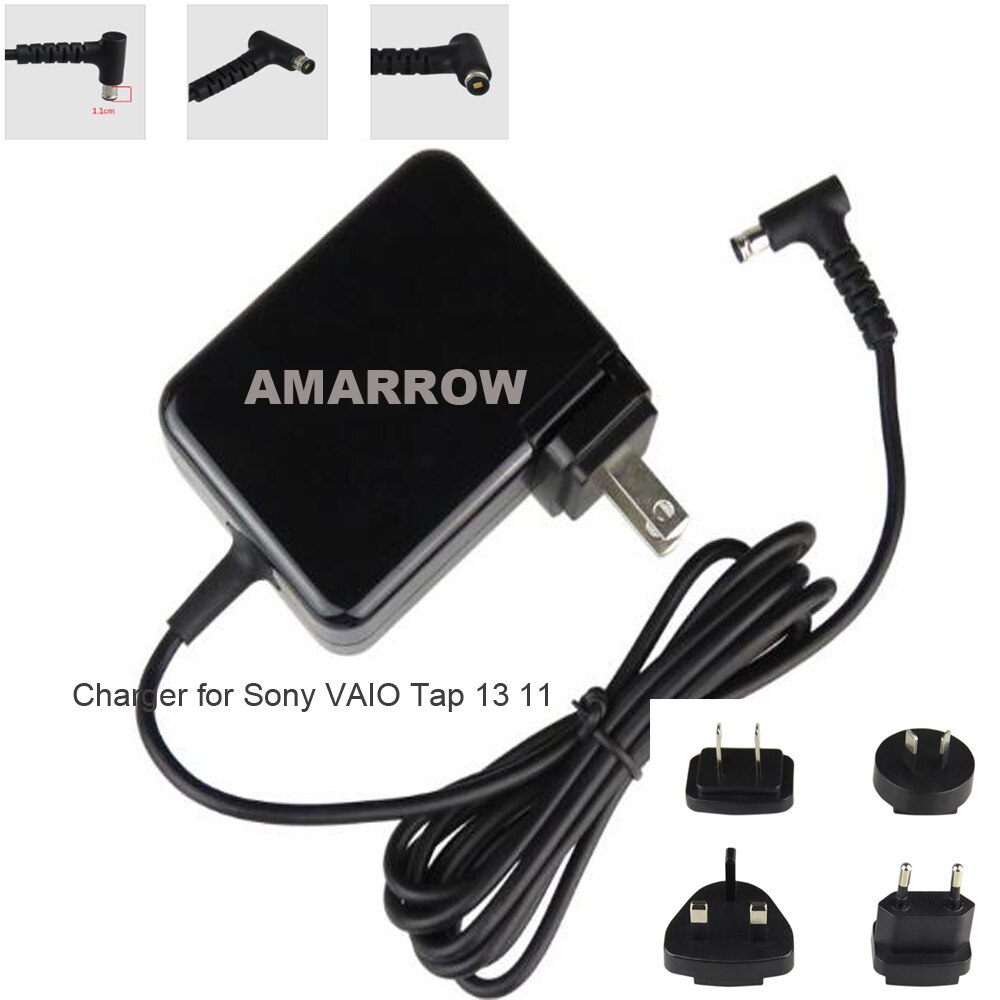 Charger Adapter power supply for laptop for Sony VAIO Tap 13 11 SVT1122X9RW SVT1122Y9EB SVT11229CKB 19.5V 2A