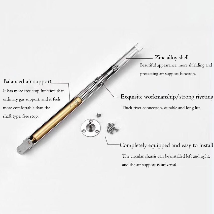 1Pc 100N Tatami Cupboard Support Rod Furniture Hinges Hydraulic Telescopic Rod Support Hinge For Wardrobe Drawer Accessories