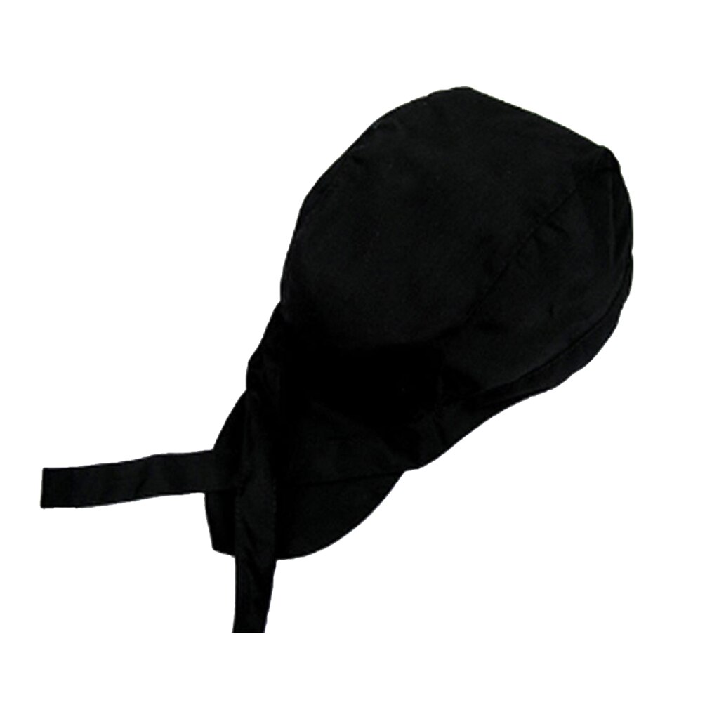 Chef Tie Back Cap Sushi Kitchen Waiter Hat Cap Black Waiter Cap