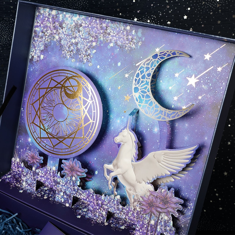 Three-dimensional box ins wind net red with hand high-end birthday packaging empty box box wedding decor