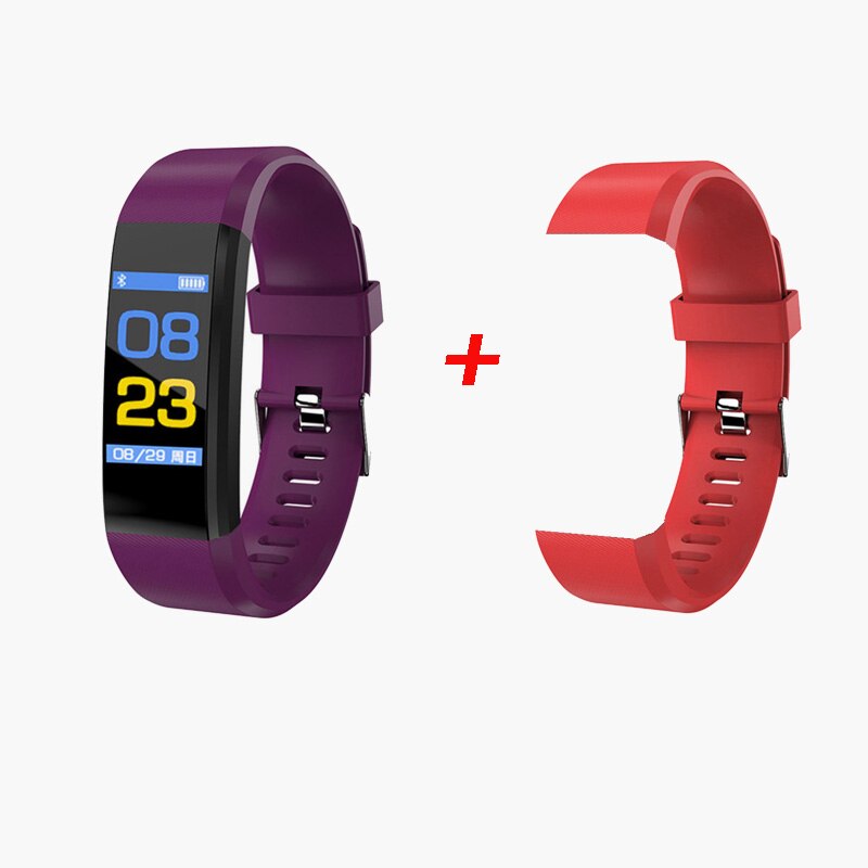 B1 Kleur Screen Smart Armband Sport Stappenteller Horloge Fitness Running Walking Tracker Hartslag Smart Band Bandjes: F