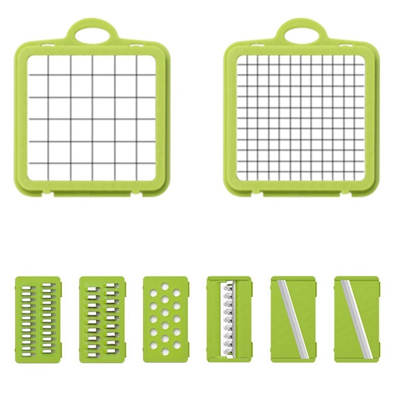 Vegetable Chopper 12-In-1 Veggie Chopper Spiralizer Vegetable Slicer Food Chopper with Container Fruit Dicer