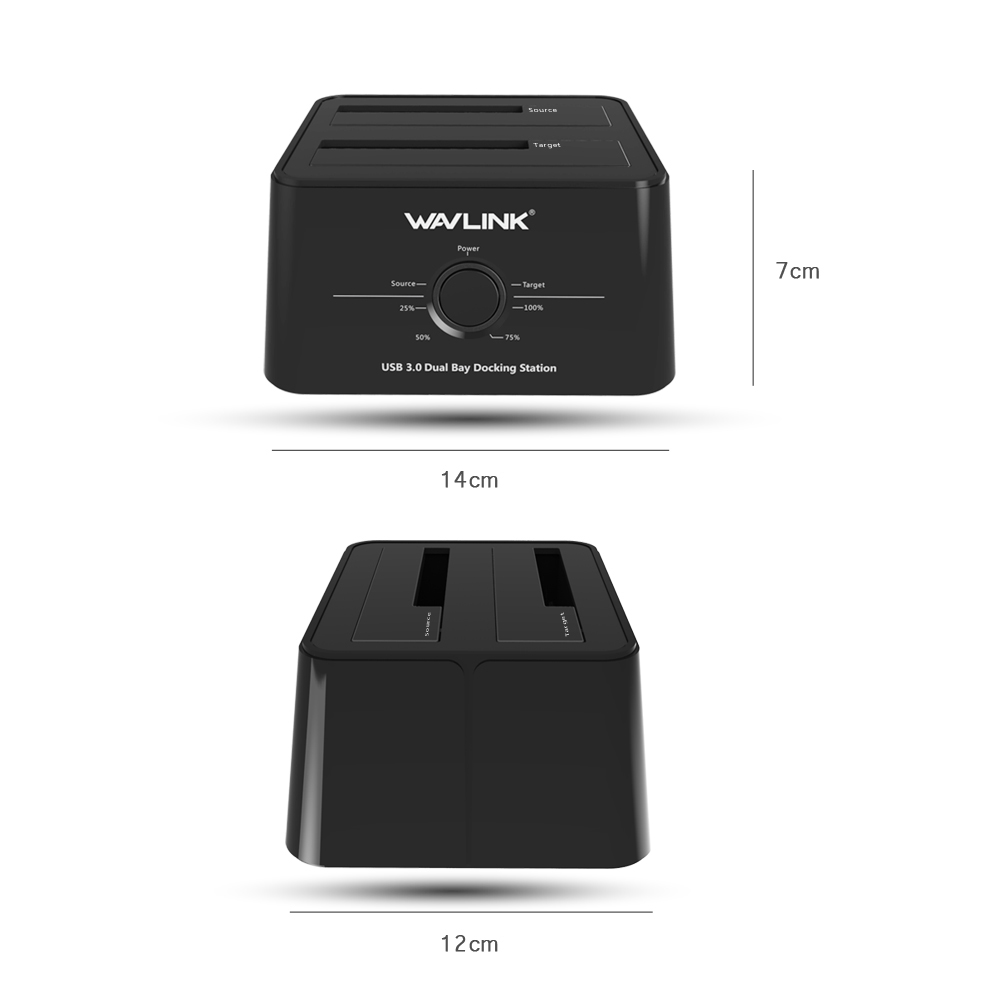 Wavlink Usb C 3.1 Naar Sata Dual Bay Externe Harde Schijf Docking Station Voor 2.5/3.5 "Hdd/ ssd Offline Kloon/Backup/Uasp Functies