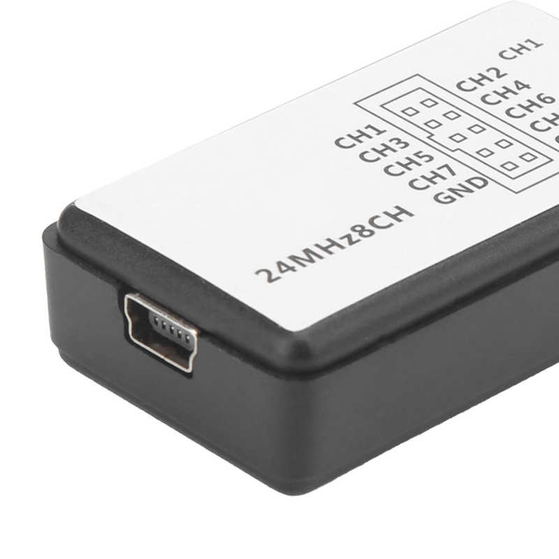 USB Logic Analyzer 8 USB Logic Analyzer Channel Mini Device with Cable for ARM FPGA 24MHz -0.5V-5.25V
