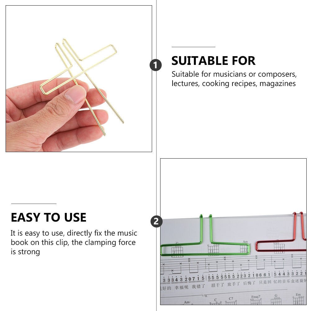 3Pcs Manual Page Fixing Clip Steel Book Page Anchor Book Page Holder