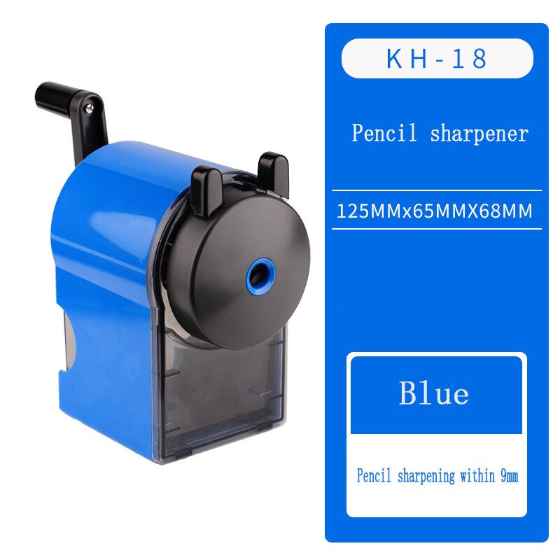 UNI KH-18 Hand-cranked Pencil Sharpener Child Safety Pencil Sharpener Pupils Art Students with Pencil Sharpener Pencil Sharpener: Blue