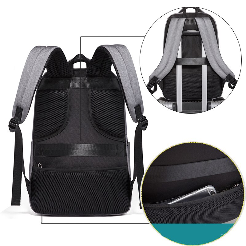 15.6 inch Laptop Rugzak Heren Trend Student Reistas Functionele Rugzakken Jongen Mannelijke Schooltassen mochila