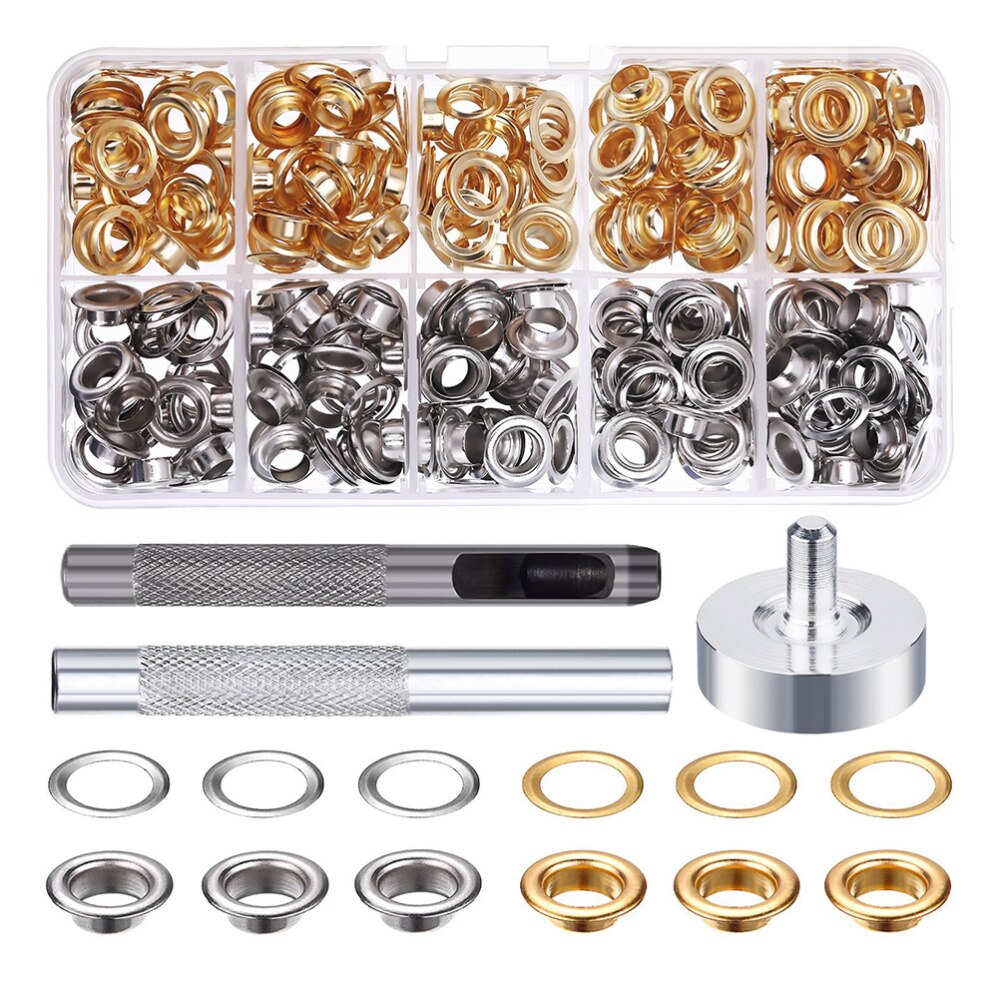 100 stuks 6mm ringenset van metaal, duurzaam, kleurrijk, knoop voor doe-het-zelf-knutselwerkjes, schoenveters: Default Title