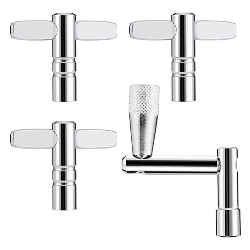 Llave de tambor estándar de Metal de 4 piezas, llave de sintonización de tambor para baterista, Musical, accesorios de piezas de repuesto de tambor: Default Title