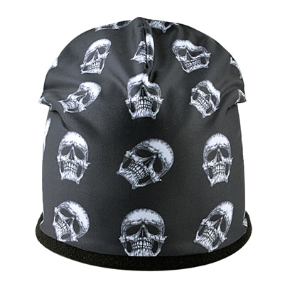 super kule hodeskalle mønster hattemaker til menn og kvinner personlighet 3d trykk hofte hopp caps unisex vinter varme skullies beanies gorros: Svart