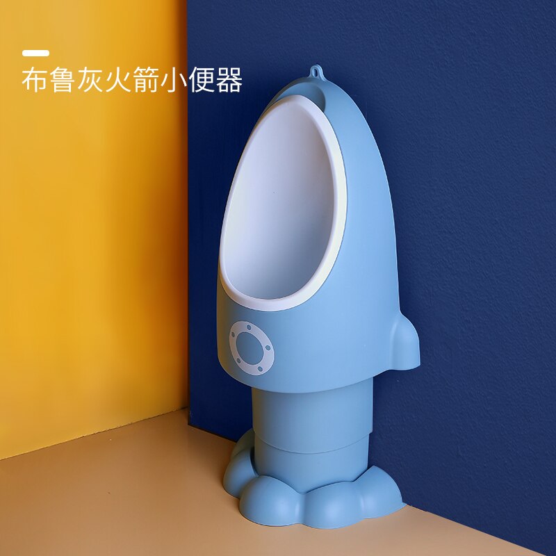 Children's Urinal Kids Toilet Child Standing Urinal Wall-mounted Toilet for Boy Portable Frog Toilet Training Split Potty: rocket-sky blue