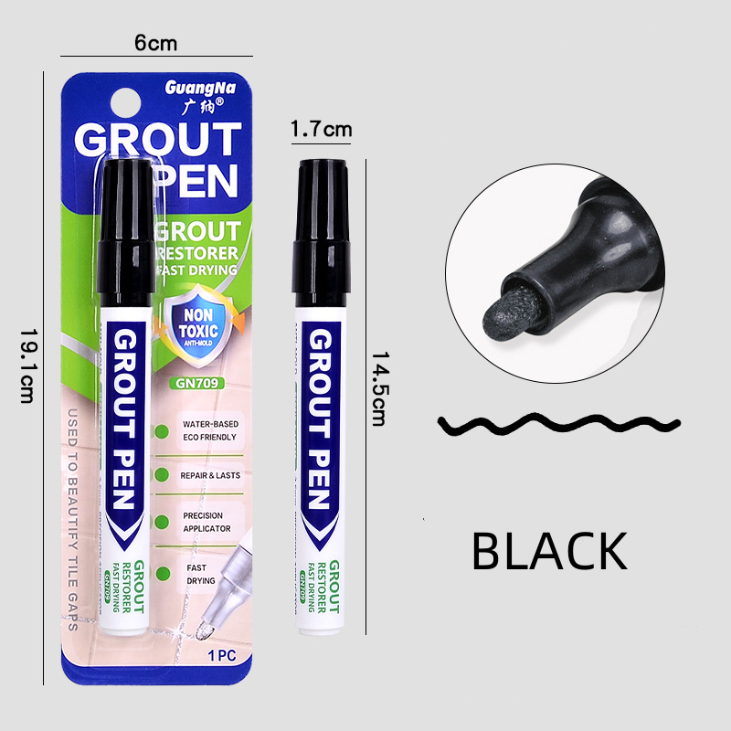 8 farver hvid fugepen vandtæt vægfuge restaureringspen til badeværelse, væg og gulv, dekontaminering, søm reparationspenne: Gul