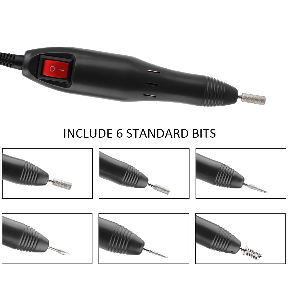 Electric Acrylic Nail Drill File Machine Kit Bits Manicure Electric Acrylic Nail Drill