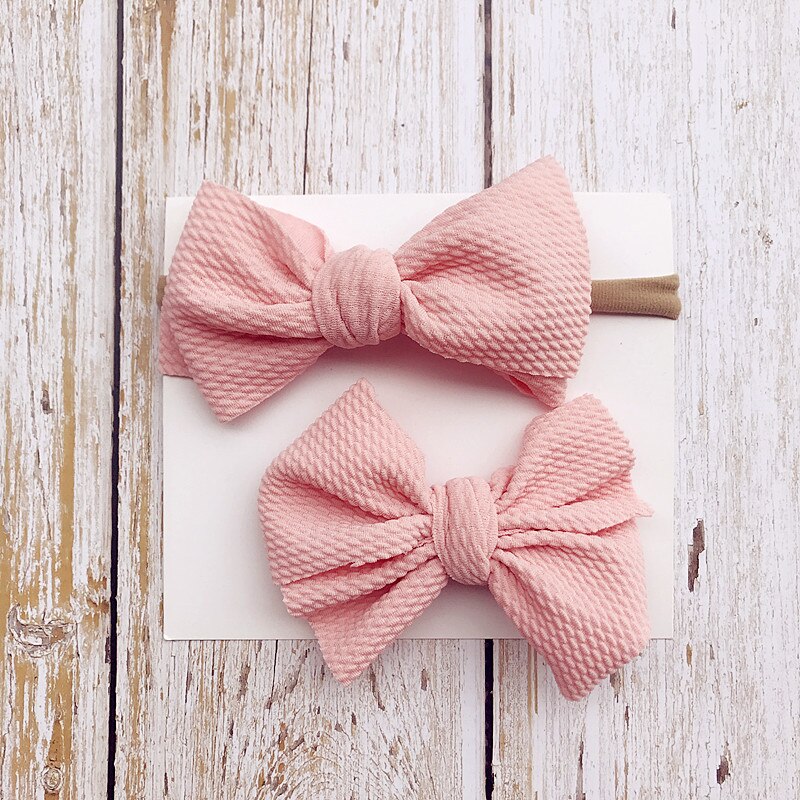 2 pçs/lote 5'Baby Bagunçado de Tecido Arco Cabeça + Recém-nascidos Grande Arco de Cabelo Menina clipe Arcos de Cabelo Turbante Headwrap Infantil Bebes Bowknot Tie