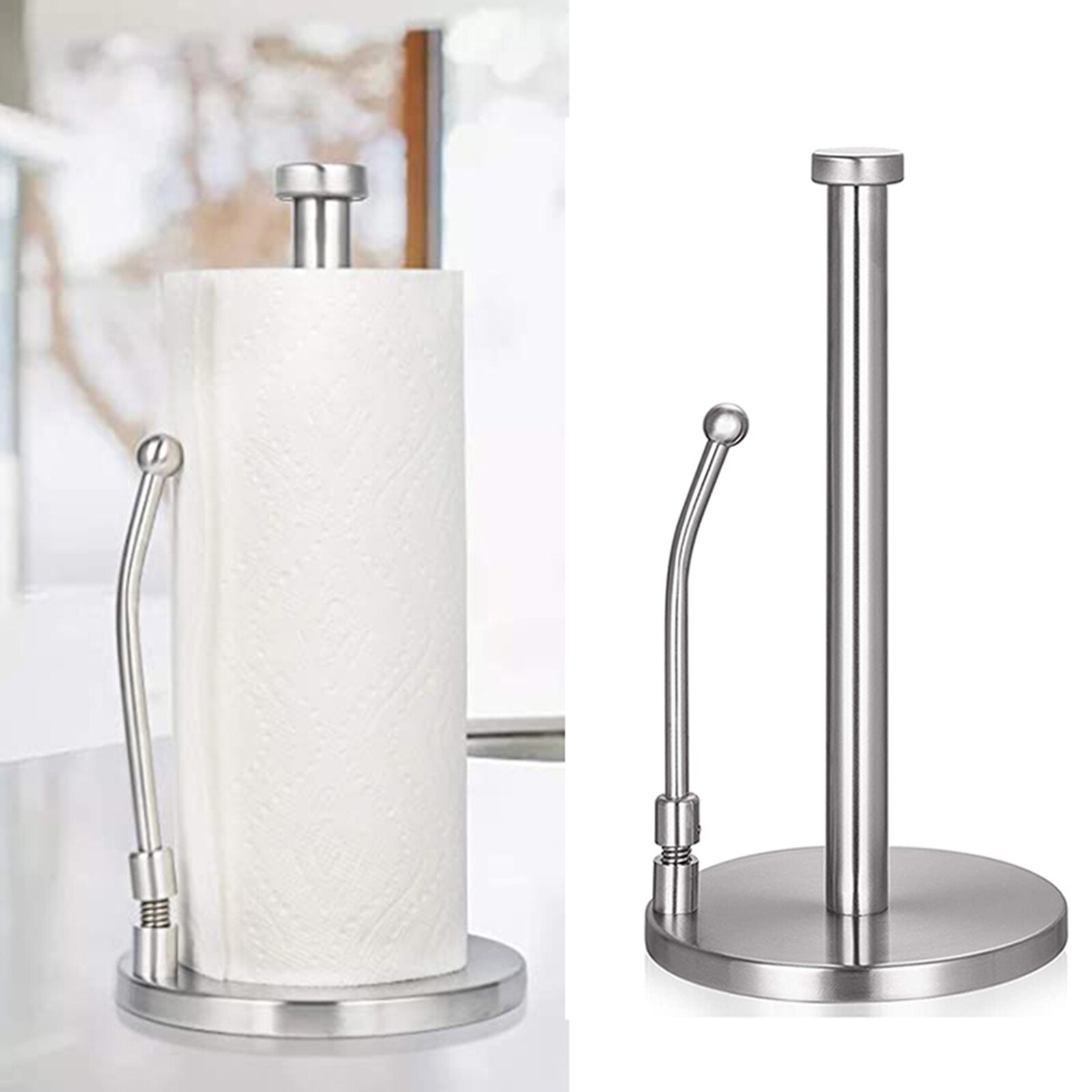 Paper towel rack stainless steel vertical paper towel storage rack desktop plastic wrap bag rack kitchen bathroom hardware
