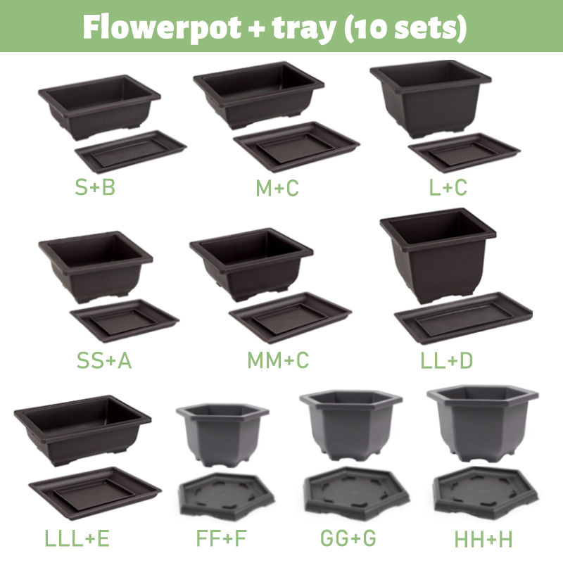 Imitatie Paars Zand Plant Tray Voor Plastic Bloempot Balkon Vierkante/Rechthoekige/Hexagon Potten Bonsai Kom Tuin Decoratie