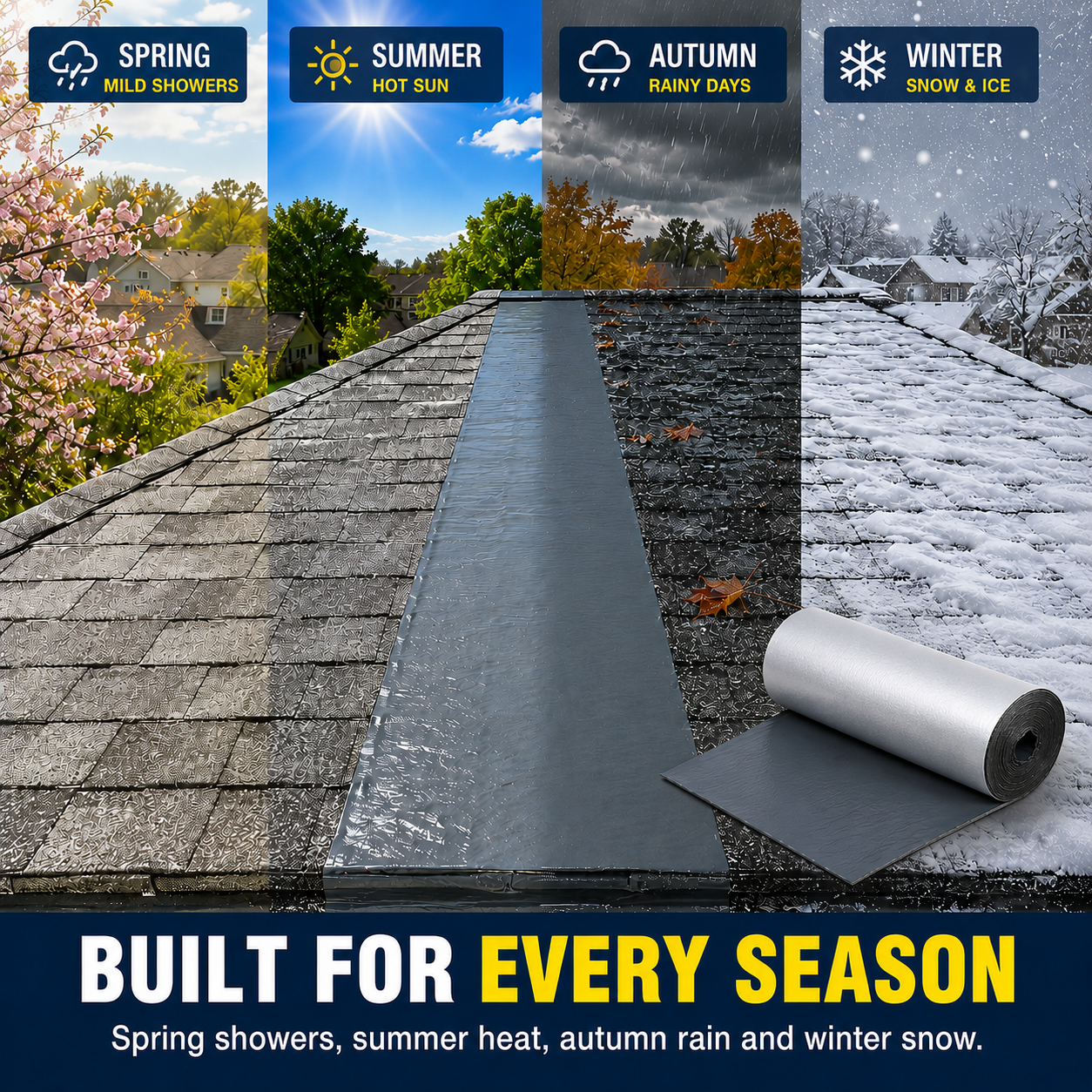 Self Adhesive Waterproof Membrane Roof Leak Repair Sealant Tape for Balcony Gutter Pipeline Building Construction Waterproof Mat