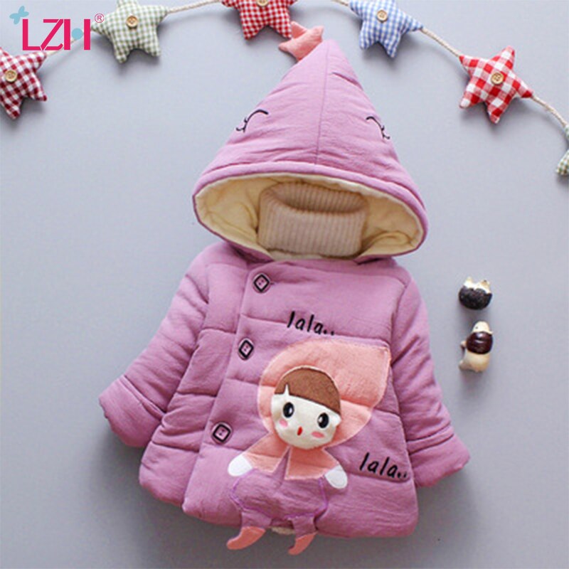 Lzh herfst winter baby meisjes casual buitenjas capuchon meisjes jas voor kinderen jas peuter kinderkleding 1-2-3-4