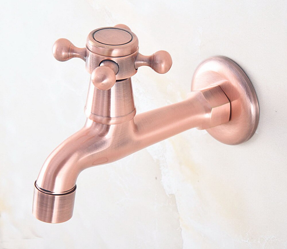Antique Red Copper Outdoor Faucet Garden Water Tap / Mop Pool Faucet / Laundry Sink Cold Water Tap Bidcock Faucet Bav324