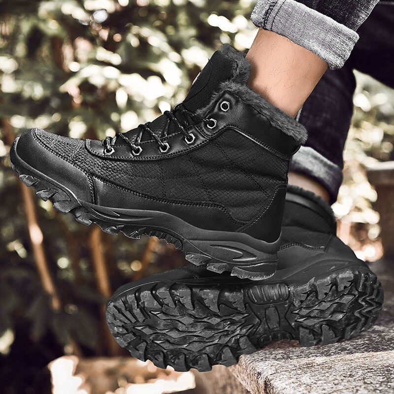 Hiver hommes chaussures classique hommes bottes en peluche hommes bottes de neige en plein air antidérapant hommes baskets hiver Zapatillas Hombre