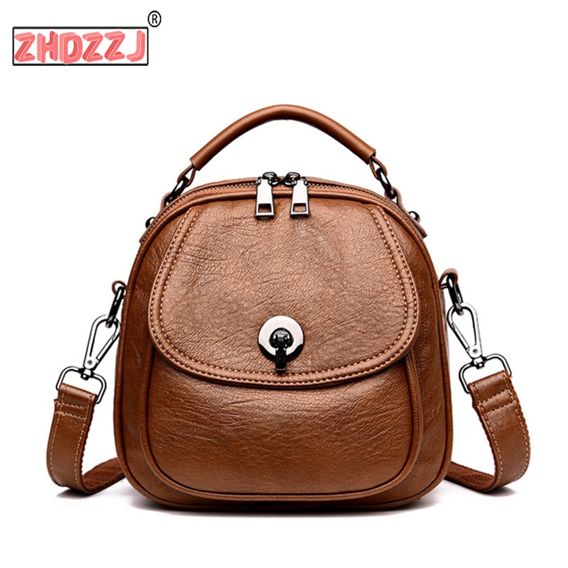 2019 multifunções Mochilas Para Meninas Mochila Feminina Estilo Preppy Mochilas de Couro Das Mulheres de Alta Qualidade Pequeno Bagpack Vindima