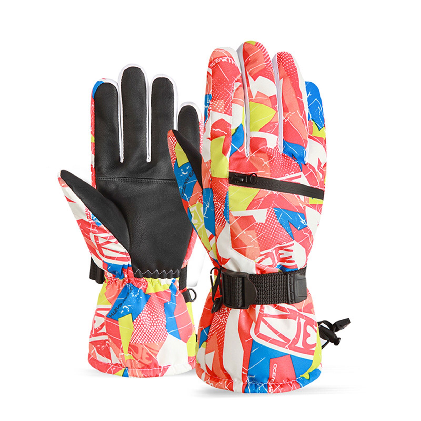 Mannen Vrouwen Ski Handschoenen Ultralight Waterdichte Winter Warme Handschoenen Snowboard Handschoenen Motorrijden Sneeuw Waterdichte Handschoenen: Roze / XL