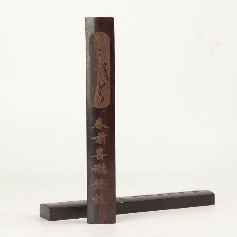 Chinese Paperweights Houten Student Inkt Schilderen Papier Gewicht Draagbare Pisa Papeles 2 Stuks Zwart Catalpa Papier Drukken Prop