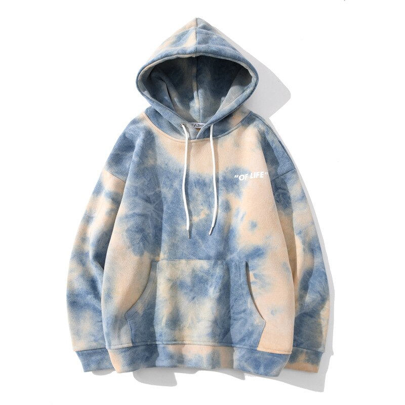 Hip Hop Men Hoodies Gradient Color Harajuku Hoodies Sweatshirt Women Streetwear Pullover Hoodie Casual Lounge Wear Men Cartoon: Blue / L