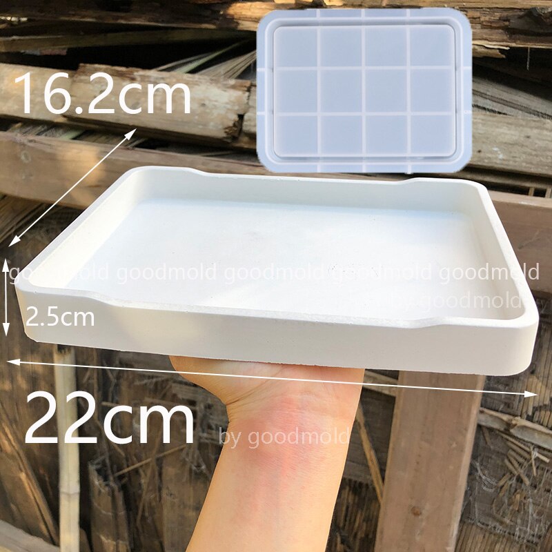 Spherical Concrete Flower Pot Mold Large Size Cement Planter Silicone Mold Succulent Plant Container Cement Vessel Plaster Mold: tray-mold