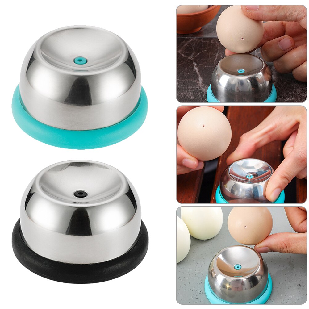 Perforador de huevo de acero inoxidable, punzón duradero con separador de agujero de aguja para huevo duro, utensilios de cocina