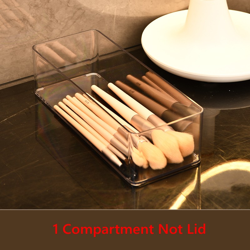 Clear Acrylic Makeup Layered Storage Box Dressing Table Cosmetic Lipstick Organizer Boxes Desktop Drawer Divider Storage: Clear