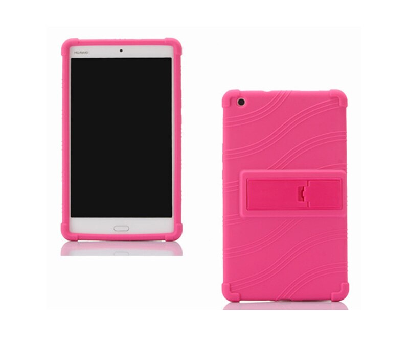 Coque arrière en Silicone souple pour Huawei MediaPad M3 Lite, étui mince pour tablette de 8 pouces, 8.0, CPN-L09, CPN-W09, CPN-AL00: Rose Rouge