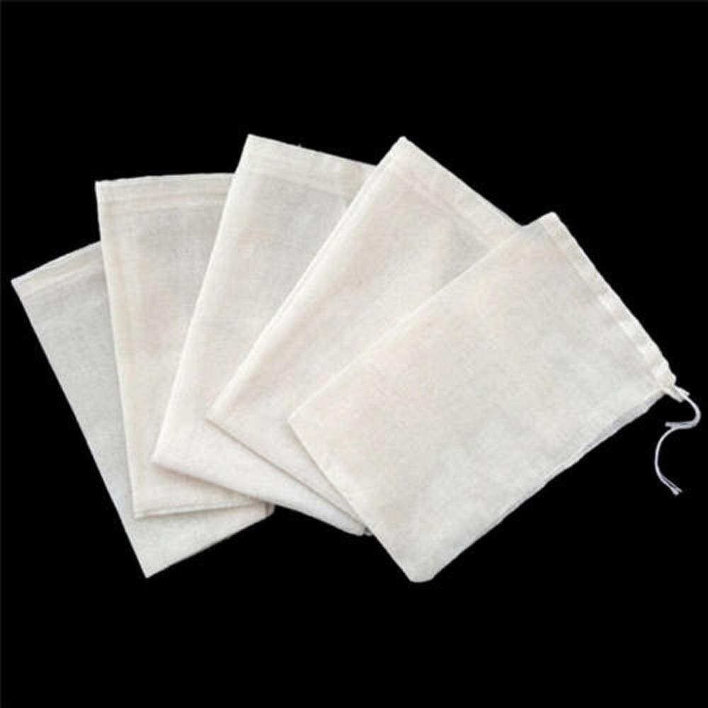 10 Pieces 8x10cm Drawstring Cotton Bags Straining Muslin Bags Reusable Bag Soap Herb