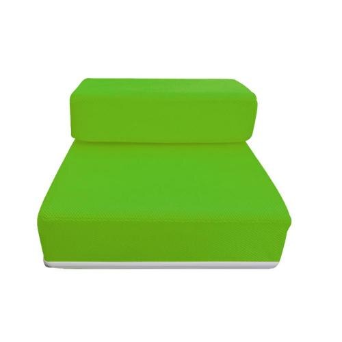 Rampa de malla plegable portátil de 2 escalones para mascotas, estera cómoda para animales, cama, cojín para casa: Green