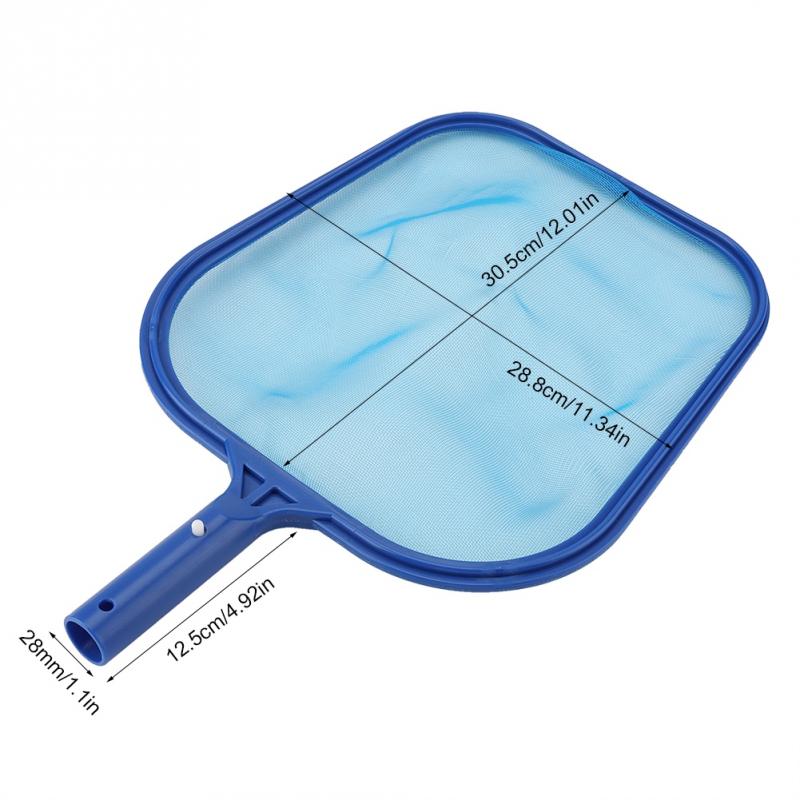 Portable ABS Lightweight Leaf Skimmer Mesh Net Frame Swimming Pool Pond Tub Blue Cleaning Tool for Many Poles and Leaves